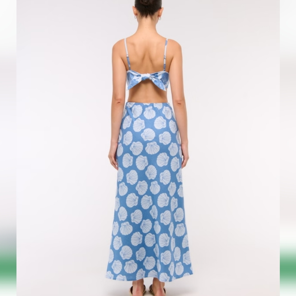 A&F Shell Slip Maxi Dress - medium Tall MSRP $120 - Picture 3 of 9